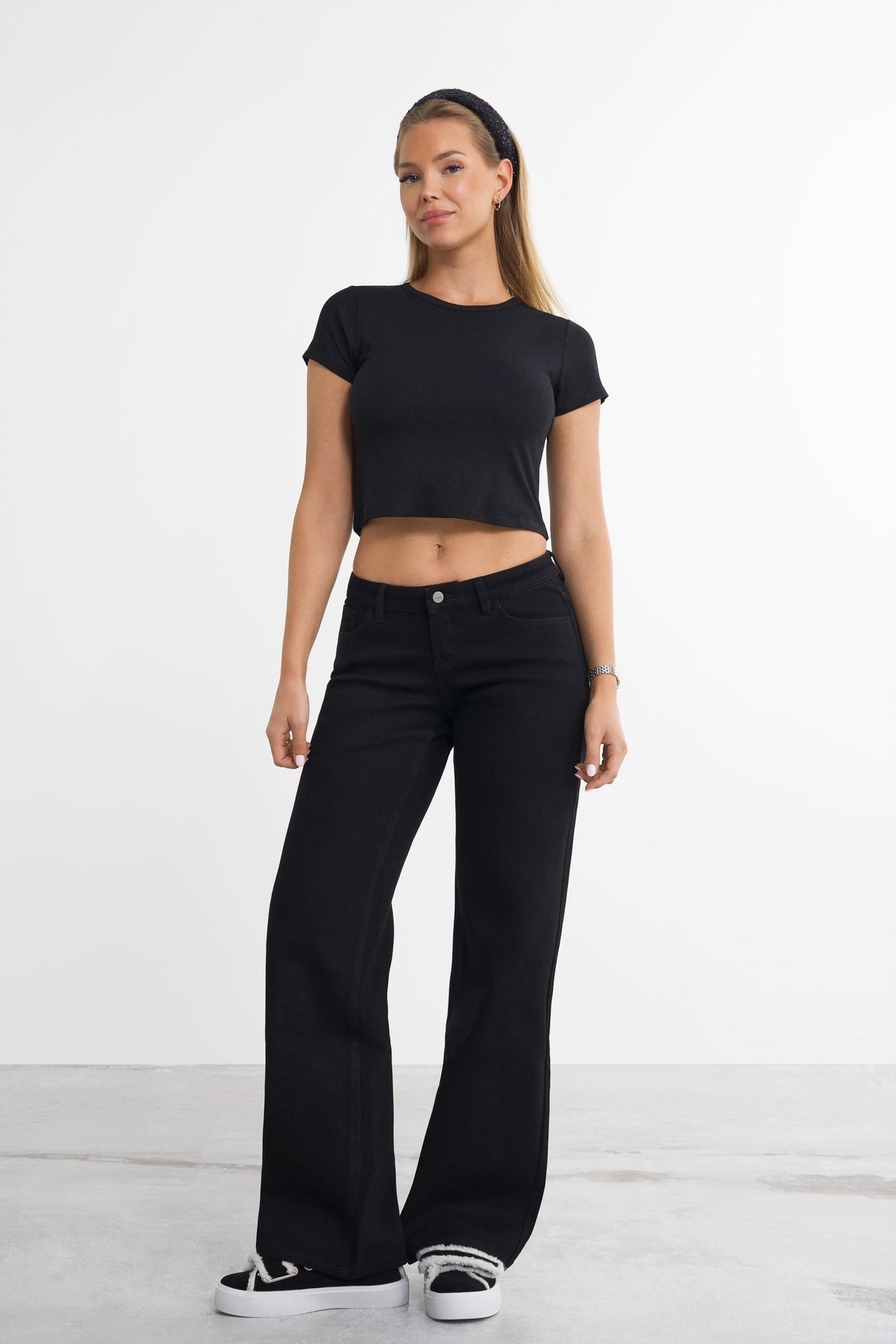 Lågt skurna baggy jeans