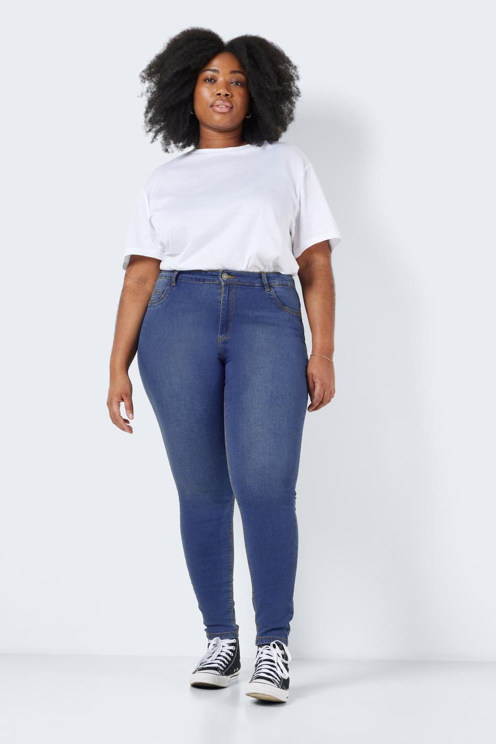 NOISY MAY - Callie Hw Jeans Curve - Blue