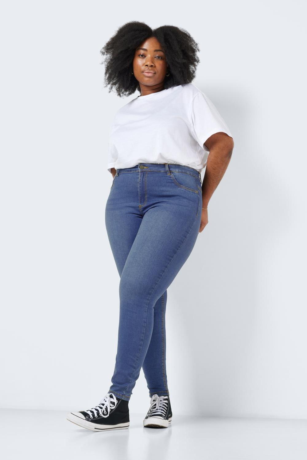 NOISY MAY - Callie Hw Jeans Curve - Blue