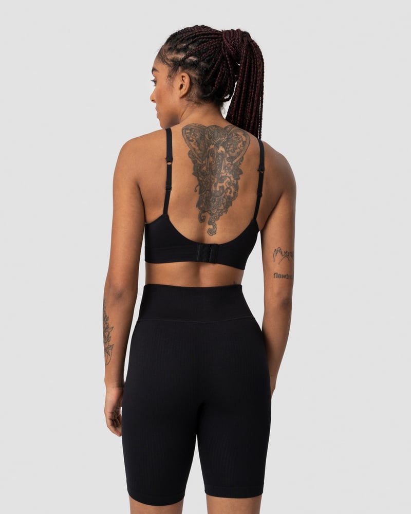 define adjustable sports bra black