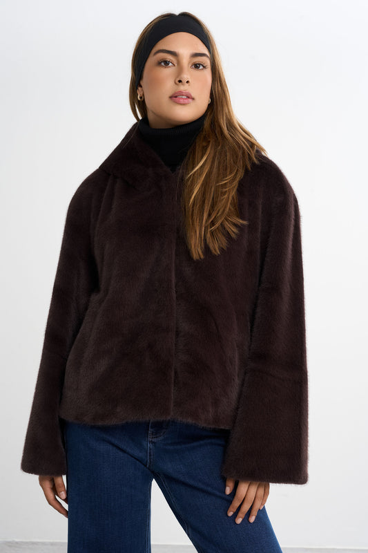 Faux fur-jacka