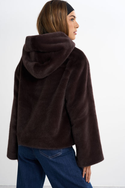 Faux fur-jacka