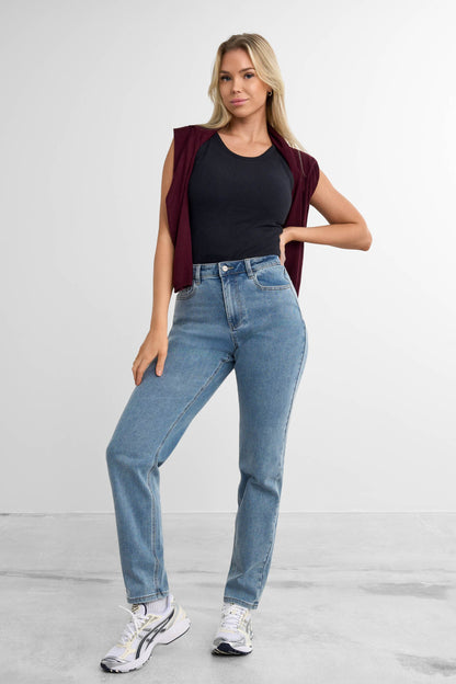 Straight Jeans - for dame - Famme - Jeans