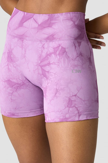 define seamless tie dye shorts wmn lavender