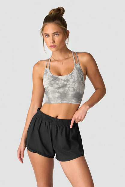 define seamless tie dye sports bra grey