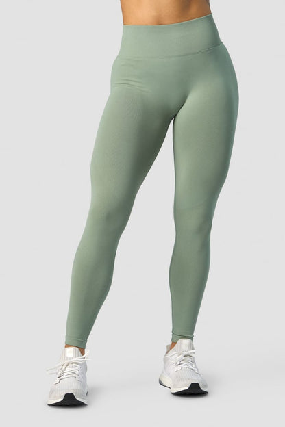 define seamless v-shape tights light sage green