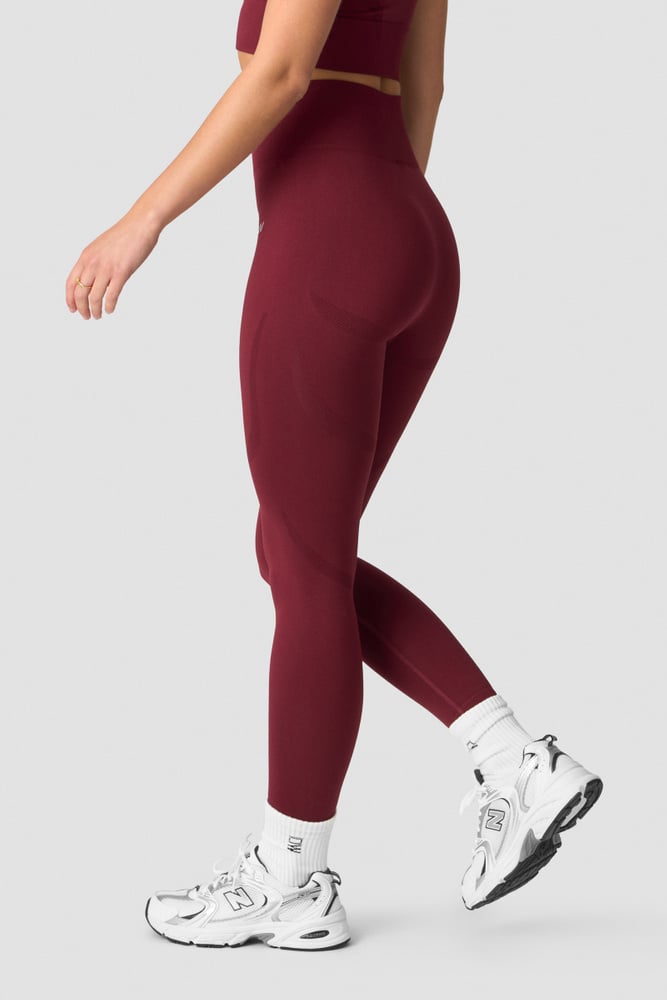 divine seamless tights wmn burgundy