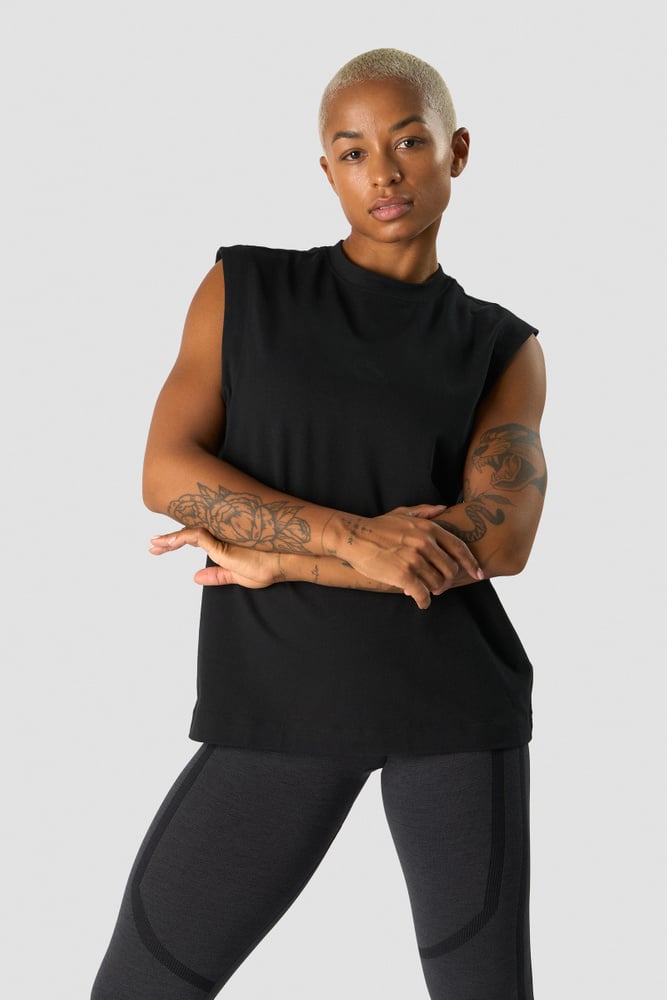 everyday cotton tank top black