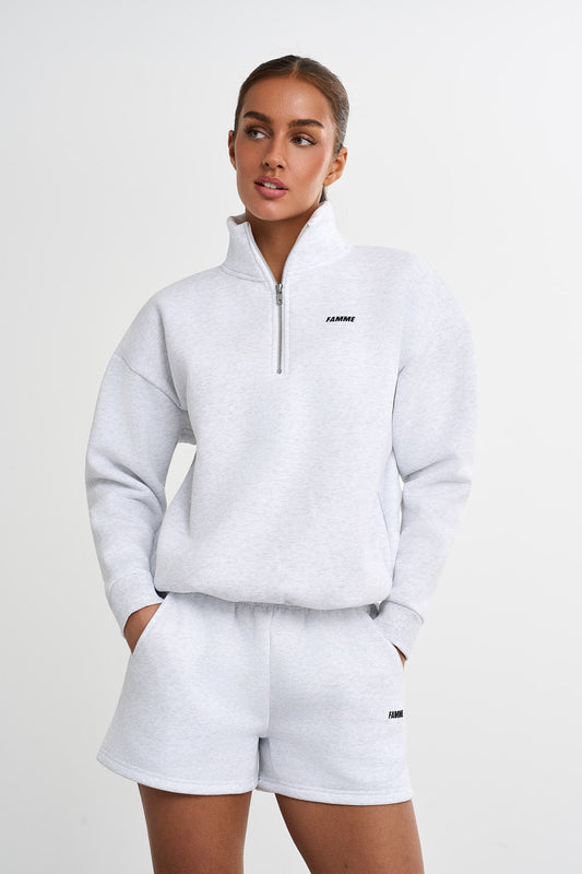 Tröja med halv dragkedja