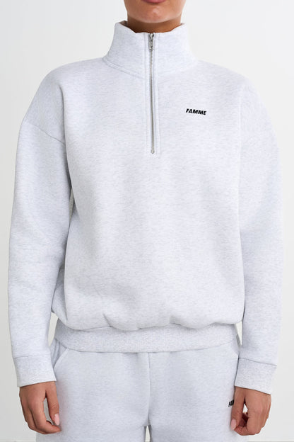 Tröja med halv dragkedja