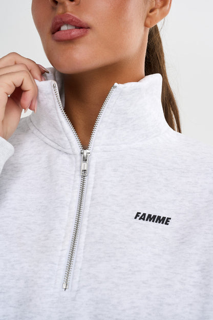 Tröja med halv dragkedja