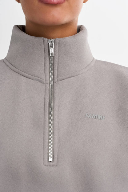 Tröja med halv dragkedja