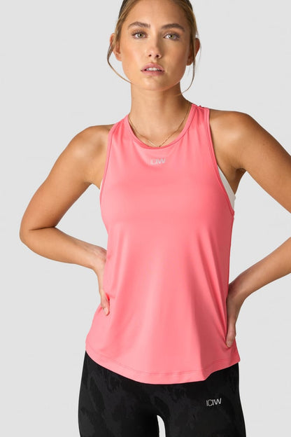 high neck tank top wmn rose