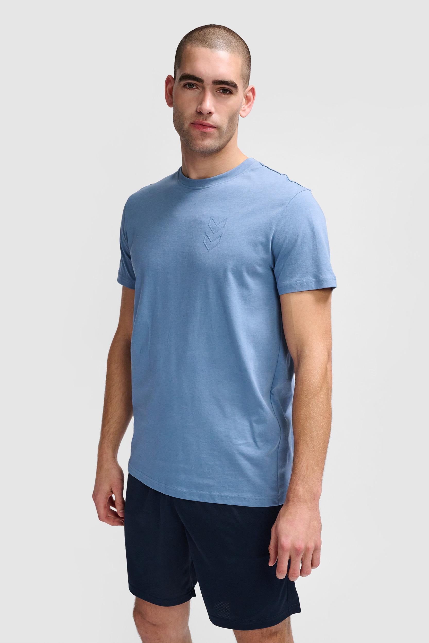 HUMMEL - Hmlactive Co Tee S/s - Coronet Blue