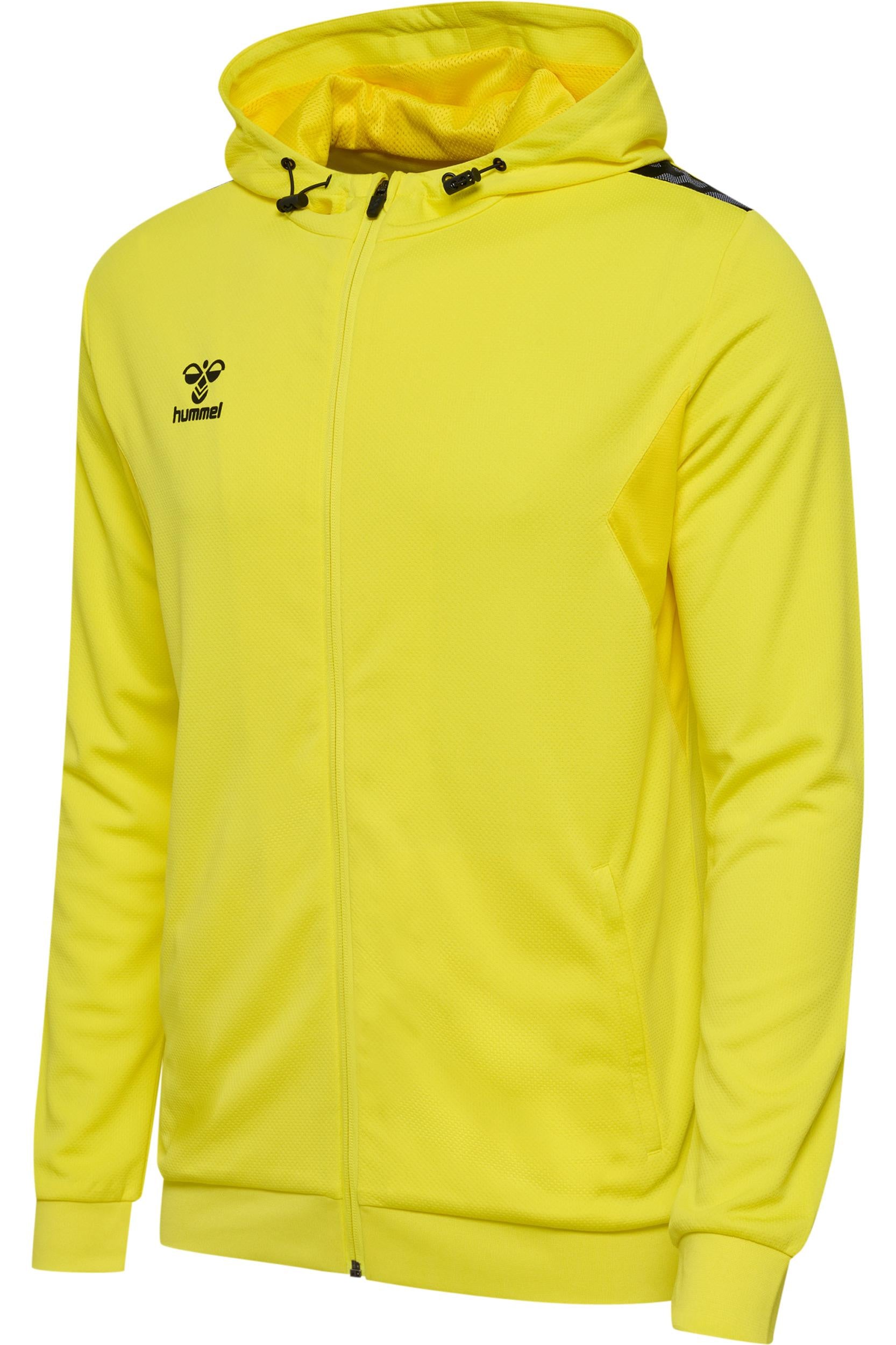 HUMMEL - Hmlauthentic Pl Zip Hoodie - Blazing Yellow