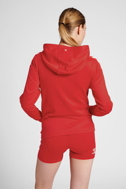 HUMMEL - Hmlcore Xk Poly Sweat Hoodie Woman - True Red