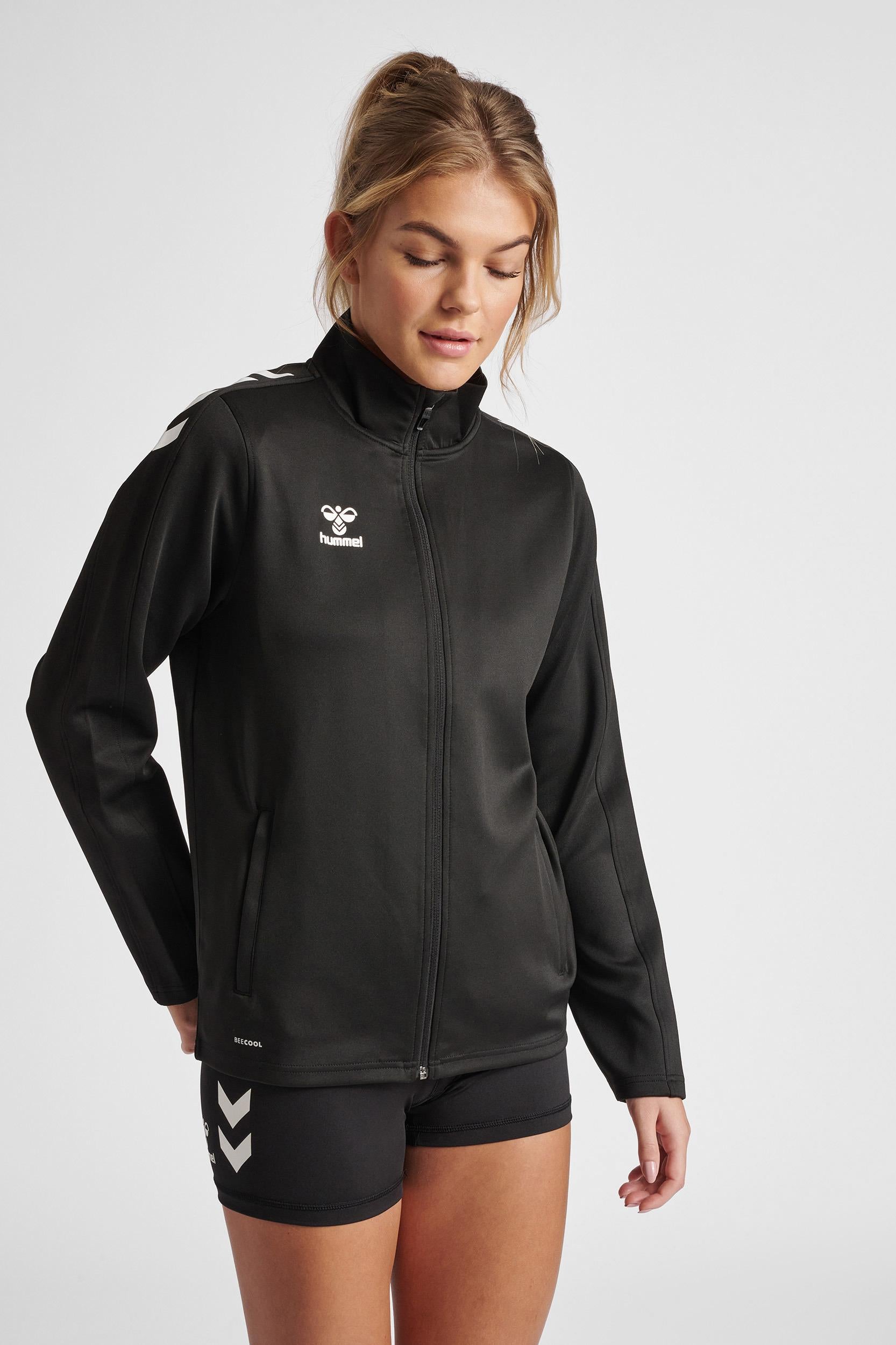 HUMMEL - Hmlcore Xk Poly Zip Sweat Woman - Black/black