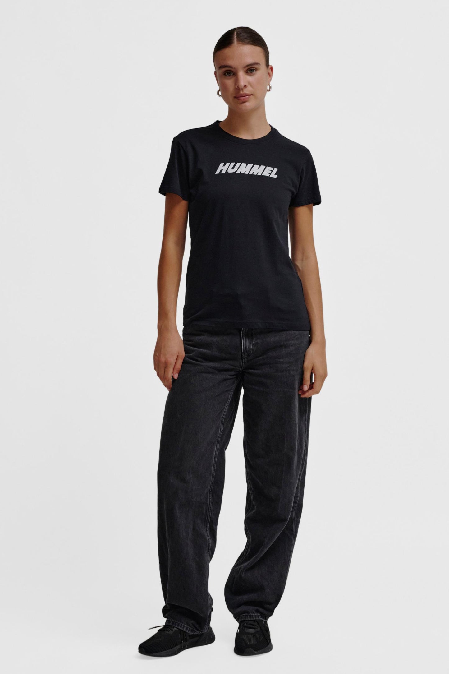 HUMMEL - Hmlelemental Logo Cotton Tee Woman - Black