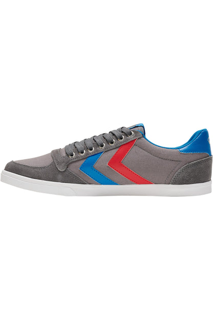 HUMMEL - Hummel Slimmer Stadil Low Shoes - Castlerock/ribbonred/bril Blue