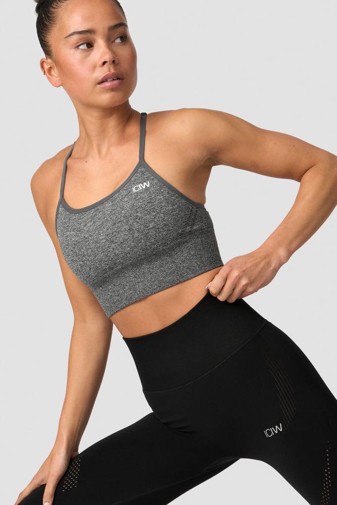 ICANIWILL - Queen Mesh Seamless Sports Bra - Grey Melange