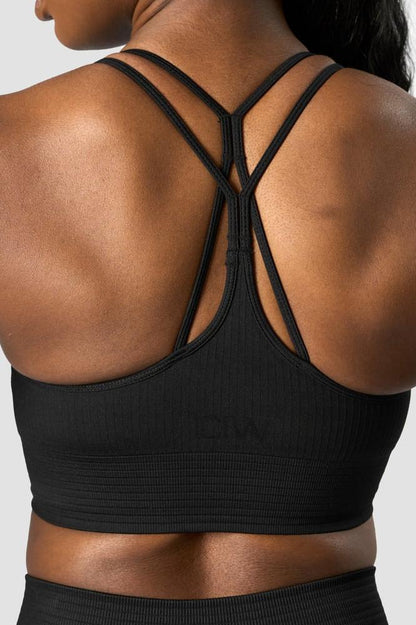 ICANIWILL - Ribbed Define Seamless Sports Bra - Black