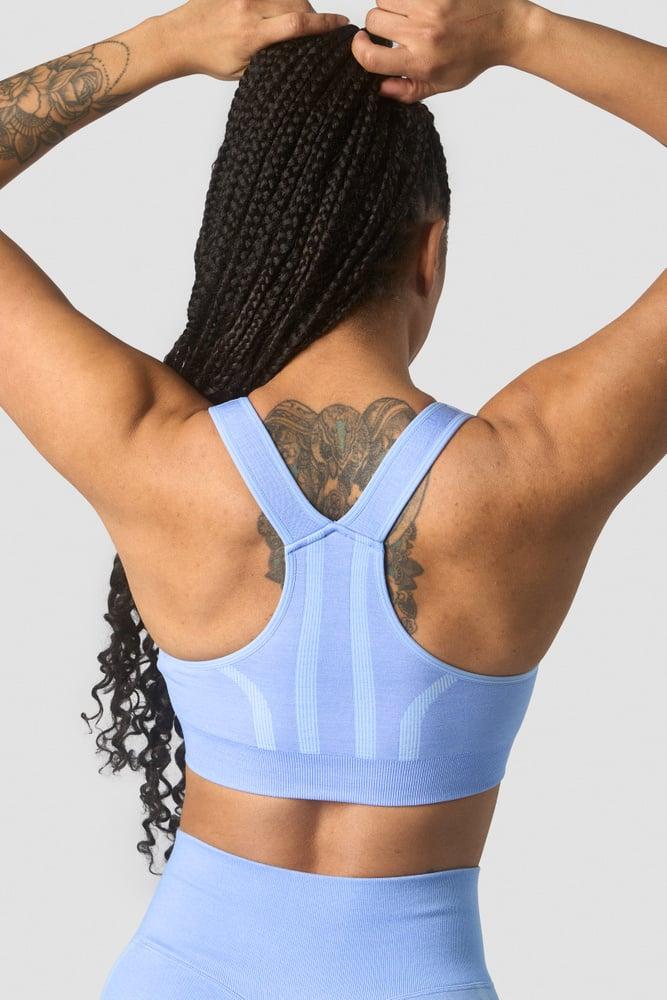 ICANIWILL - Rush Seamless Sports Bra - Soft Blue Melange