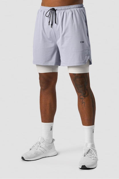 ICANIWILL - Stride 2-in-1 Shorts - Light Blue