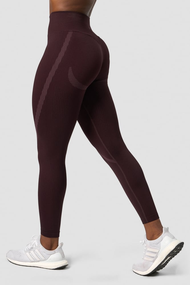 impact seamless v-shape tights burgundy