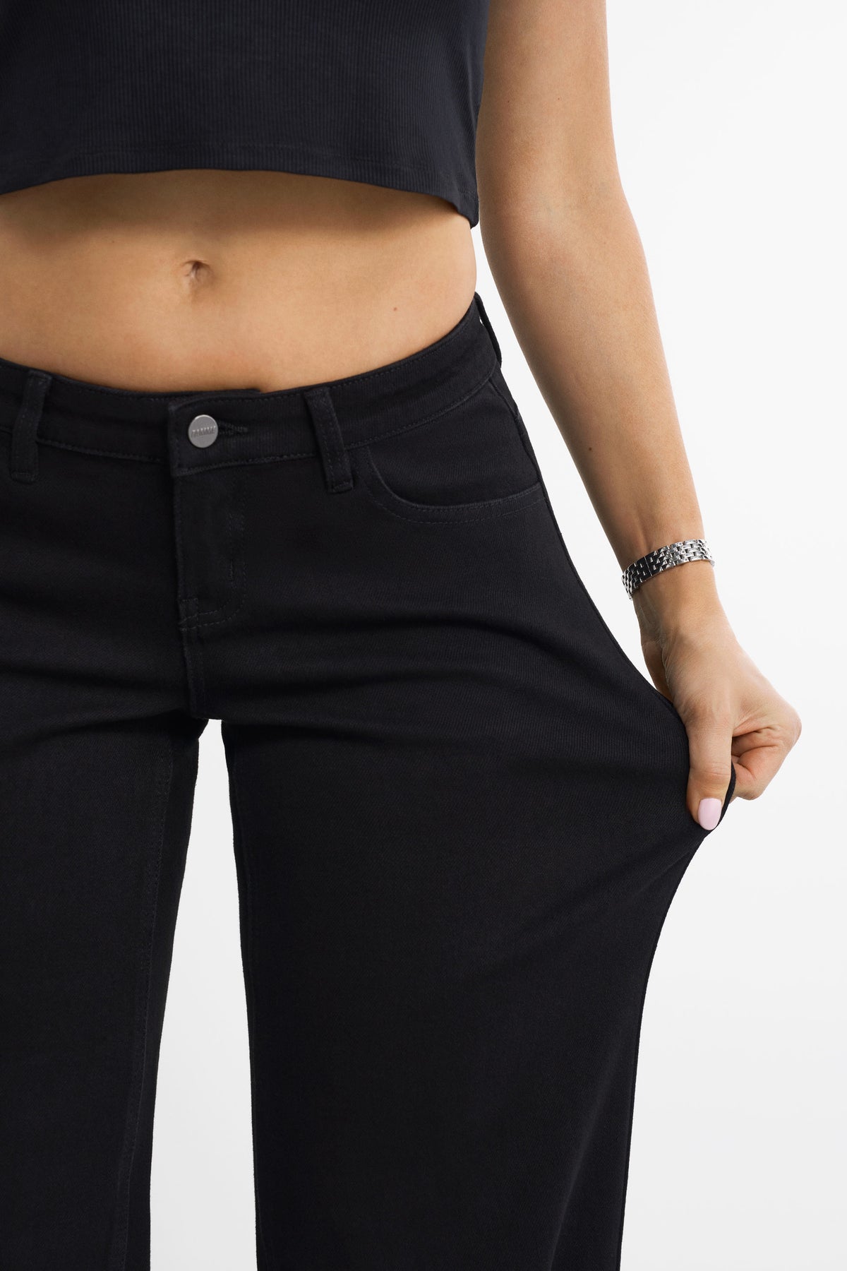 Lågt skurna baggy jeans
