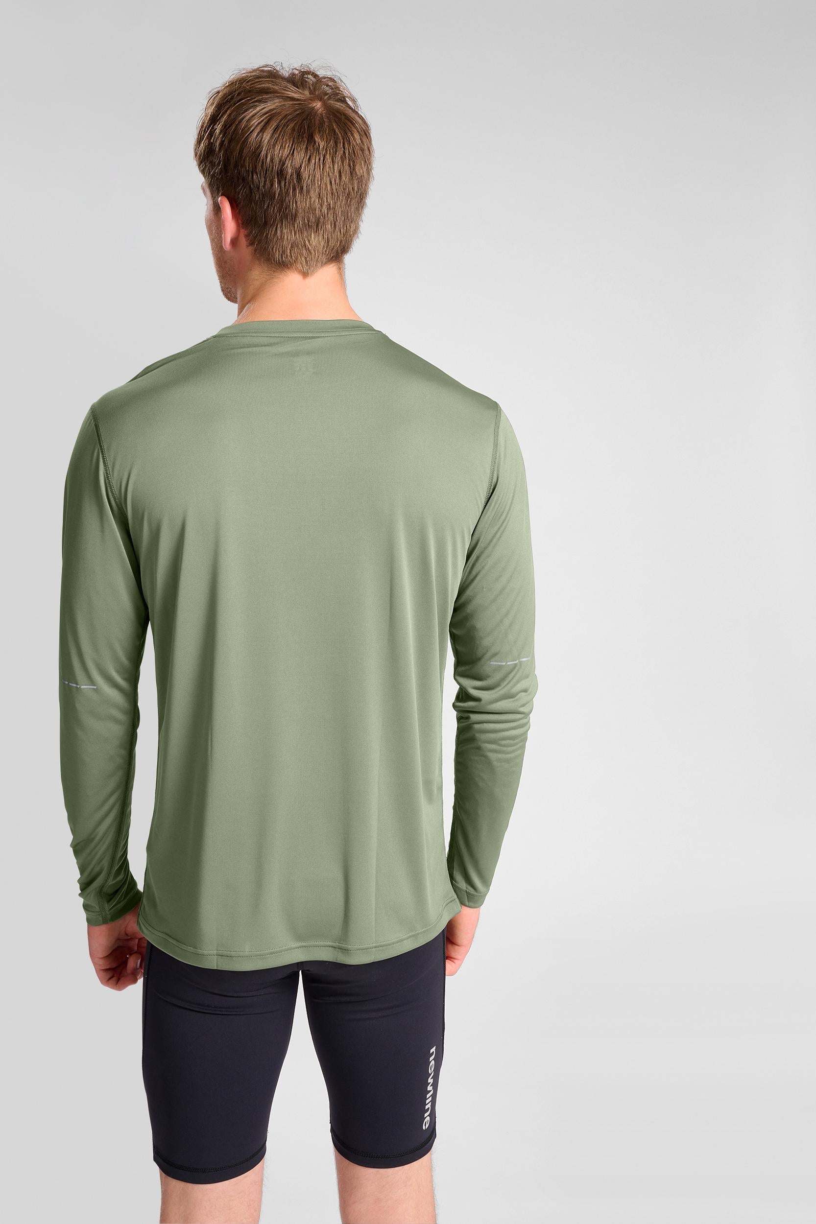 NEWLINE - Nwlbeat Ls Tee - Deep Lichen Green