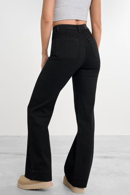 Retro utsvängda jeans