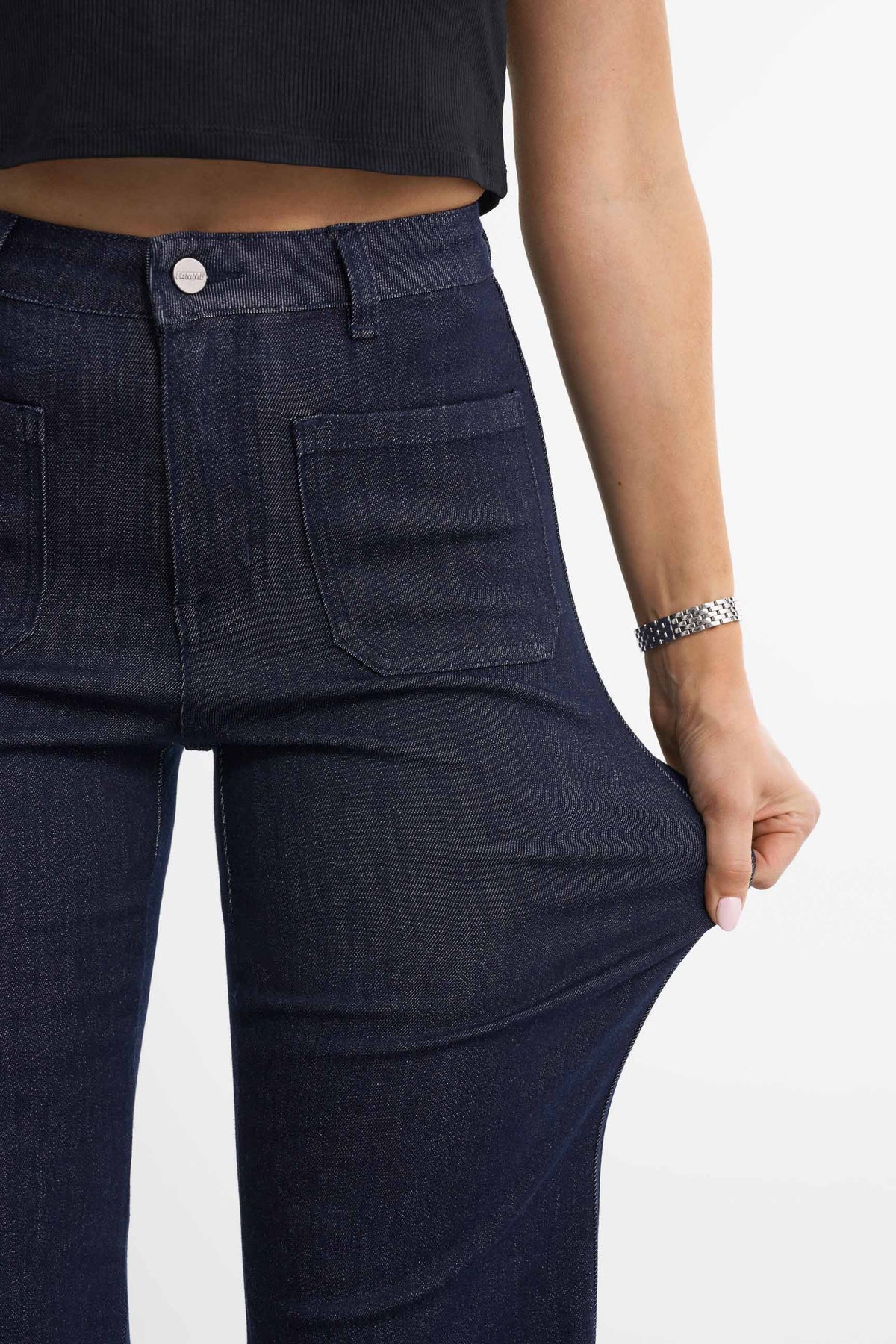 Retro utsvängda jeans