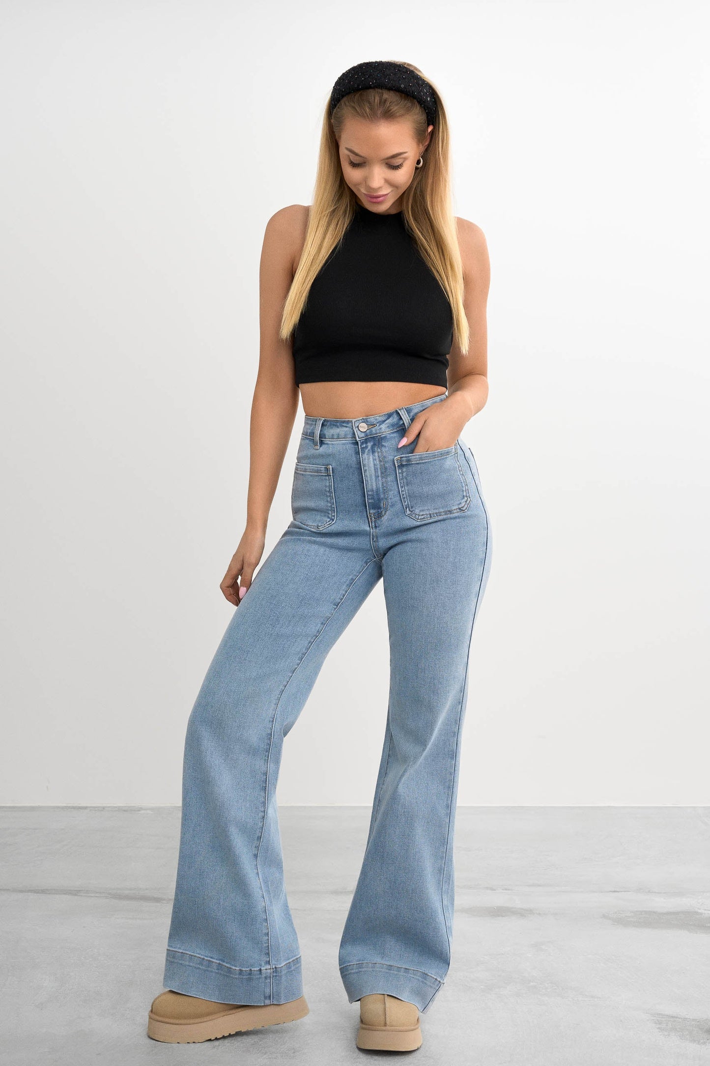 Retro utsvängda jeans