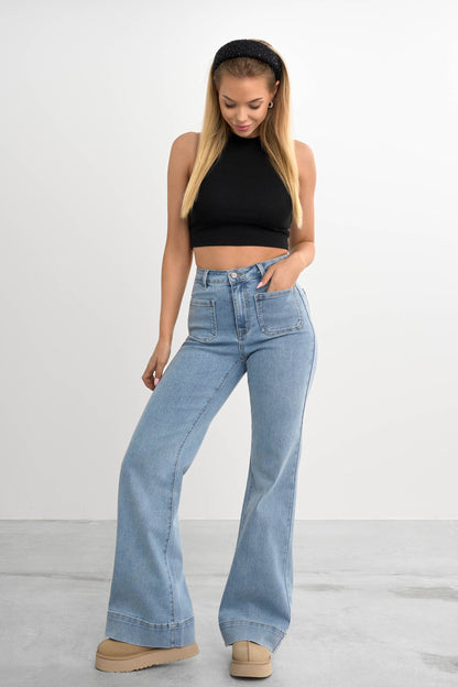 Retro utsvängda jeans