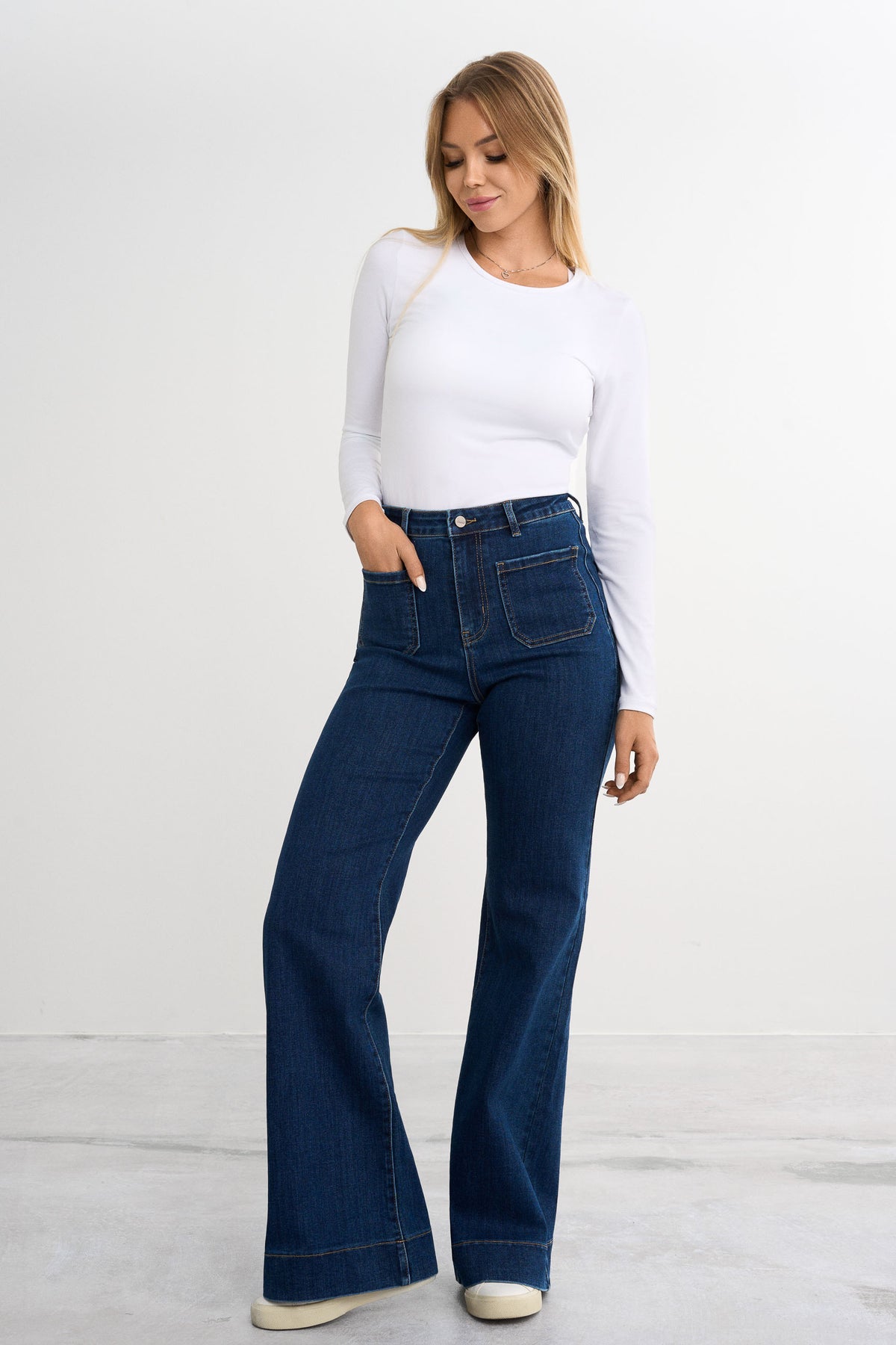 Retro utsvängda jeans