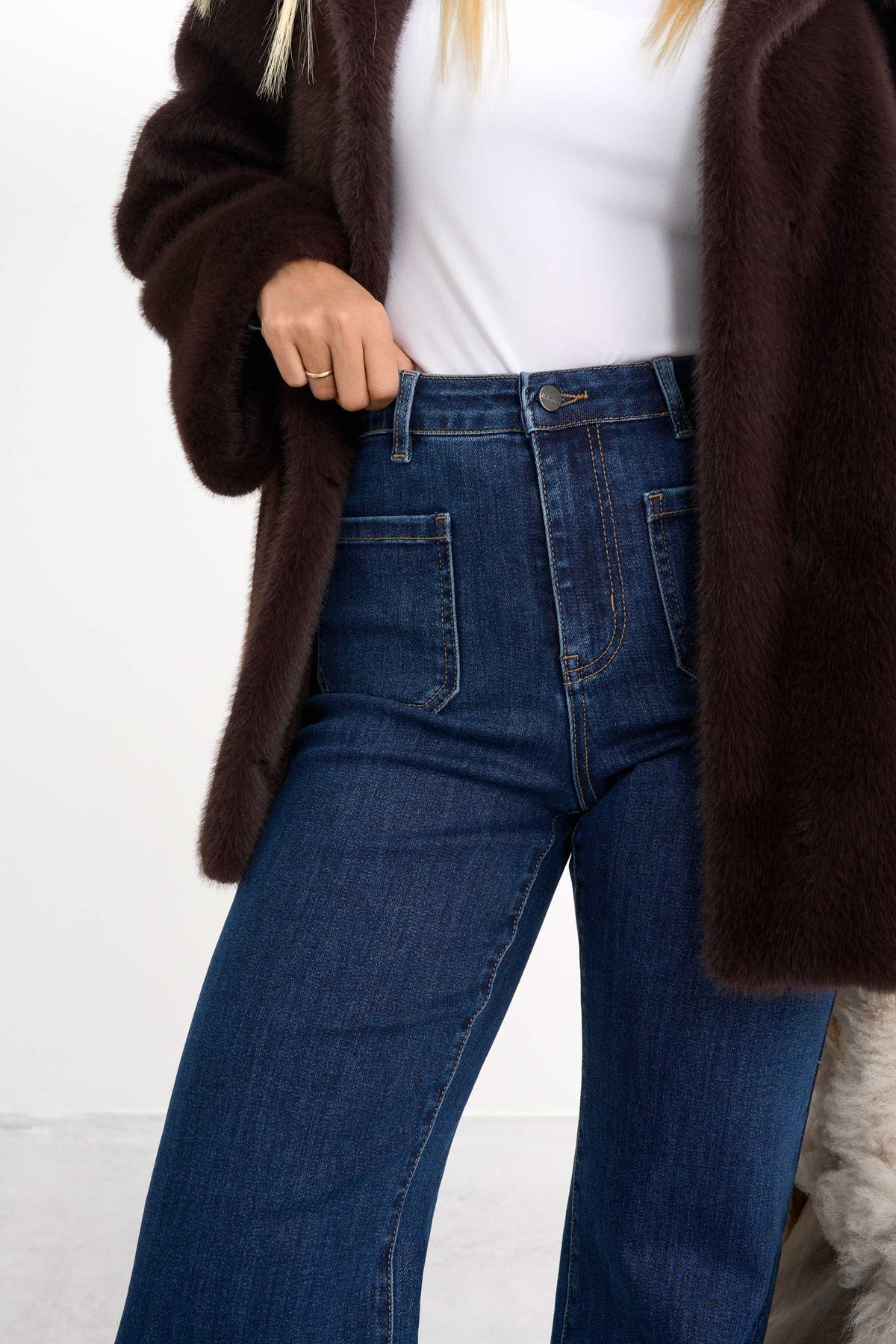 Retro utsvängda jeans