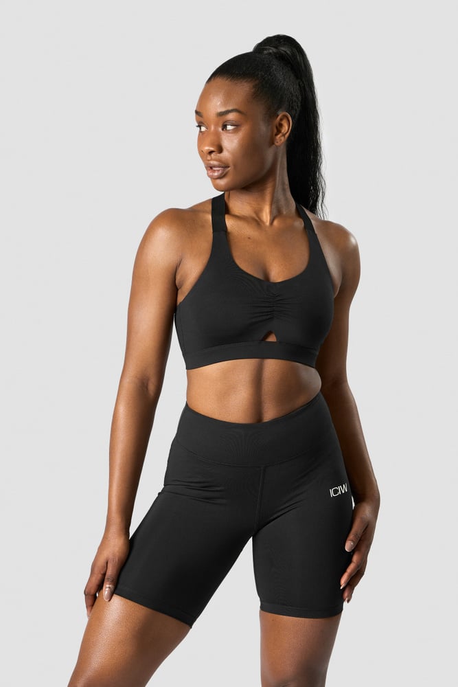 scrunch adjustable sports bra black