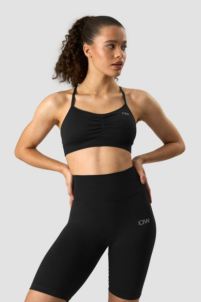 scrunch seamless sports bra black