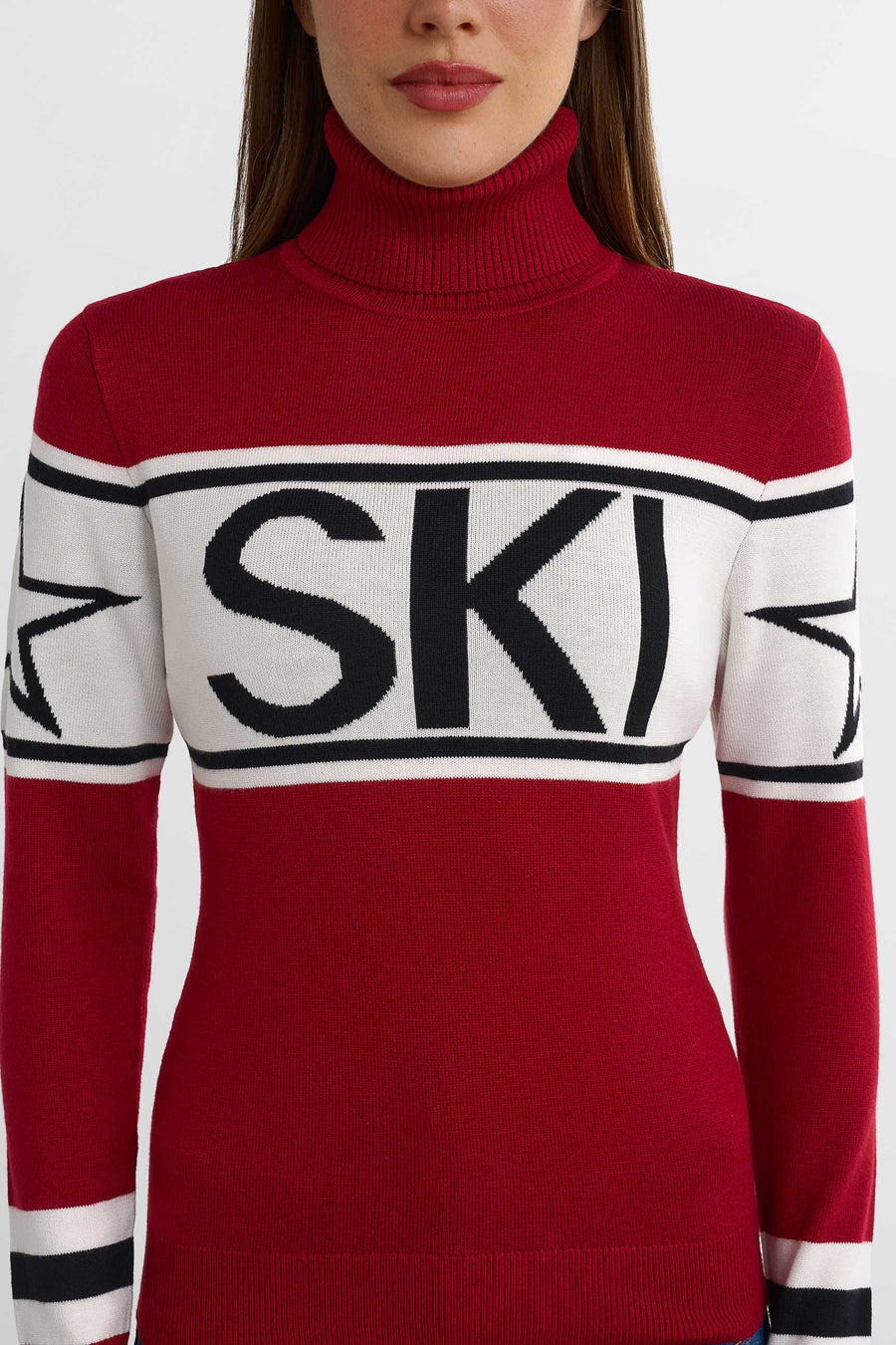 SKI Sweater · Röd/Vit/Svart