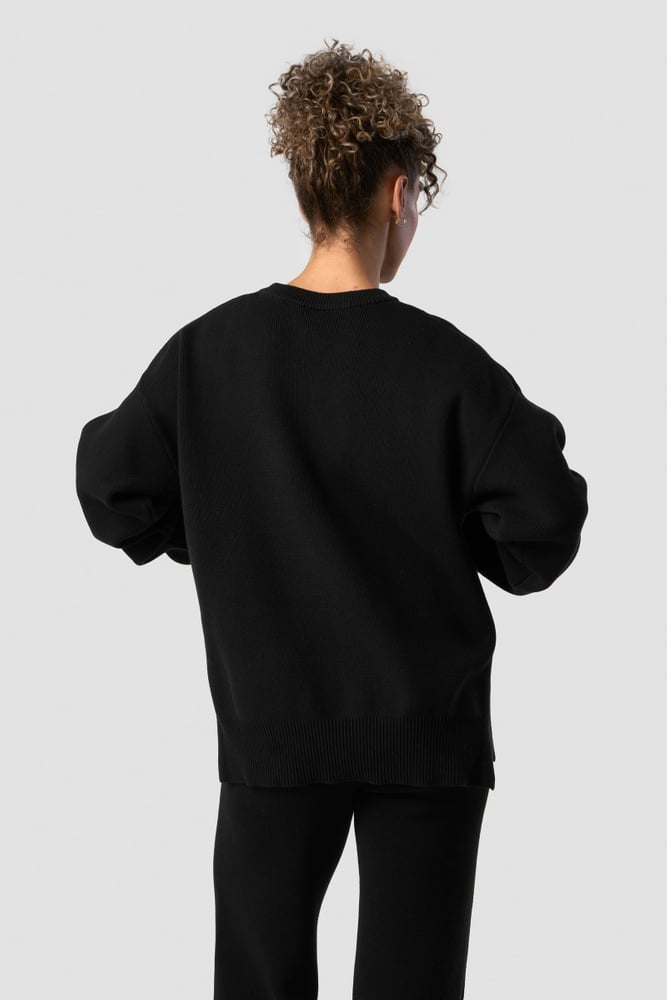 soft knit crewneck black