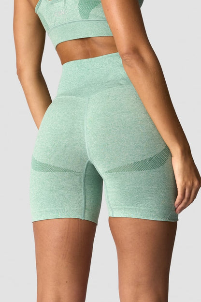 soft seamless shorts wmn light green melange