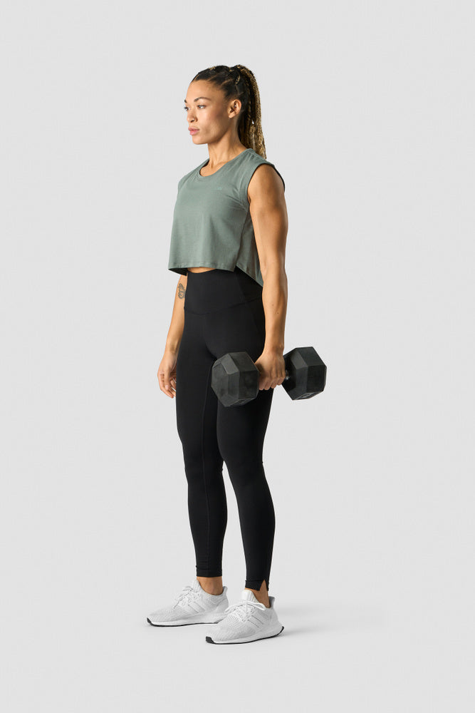 stride cropped tank wmn sea green