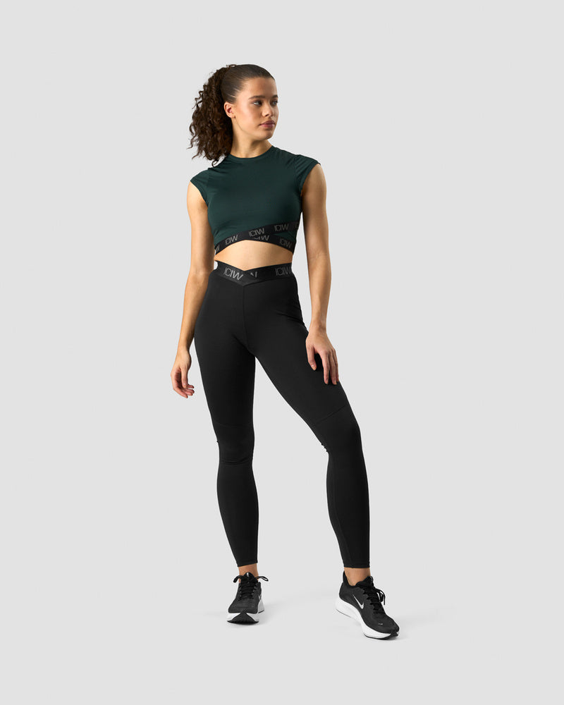 ultimate training cropped t-shirt deep green