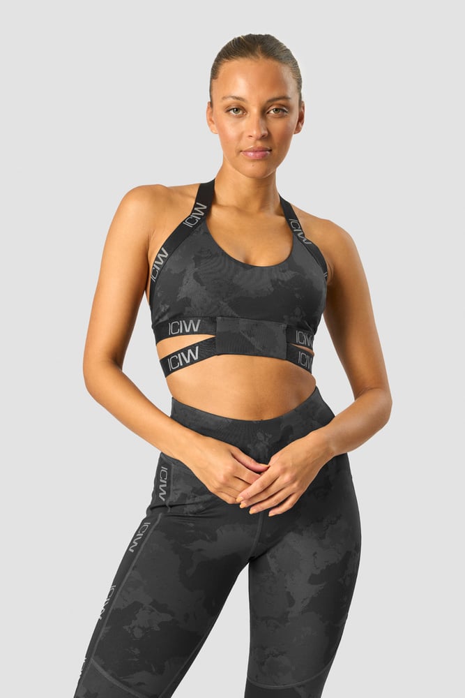 ultimate training sports bra black camo