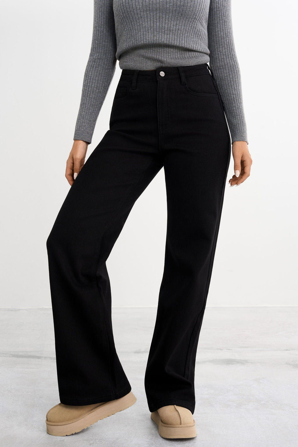 Värmande pösiga jeans