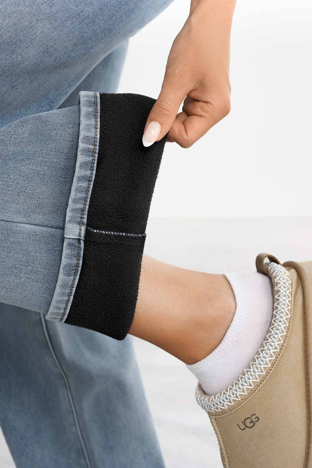 Värmande pösiga jeans