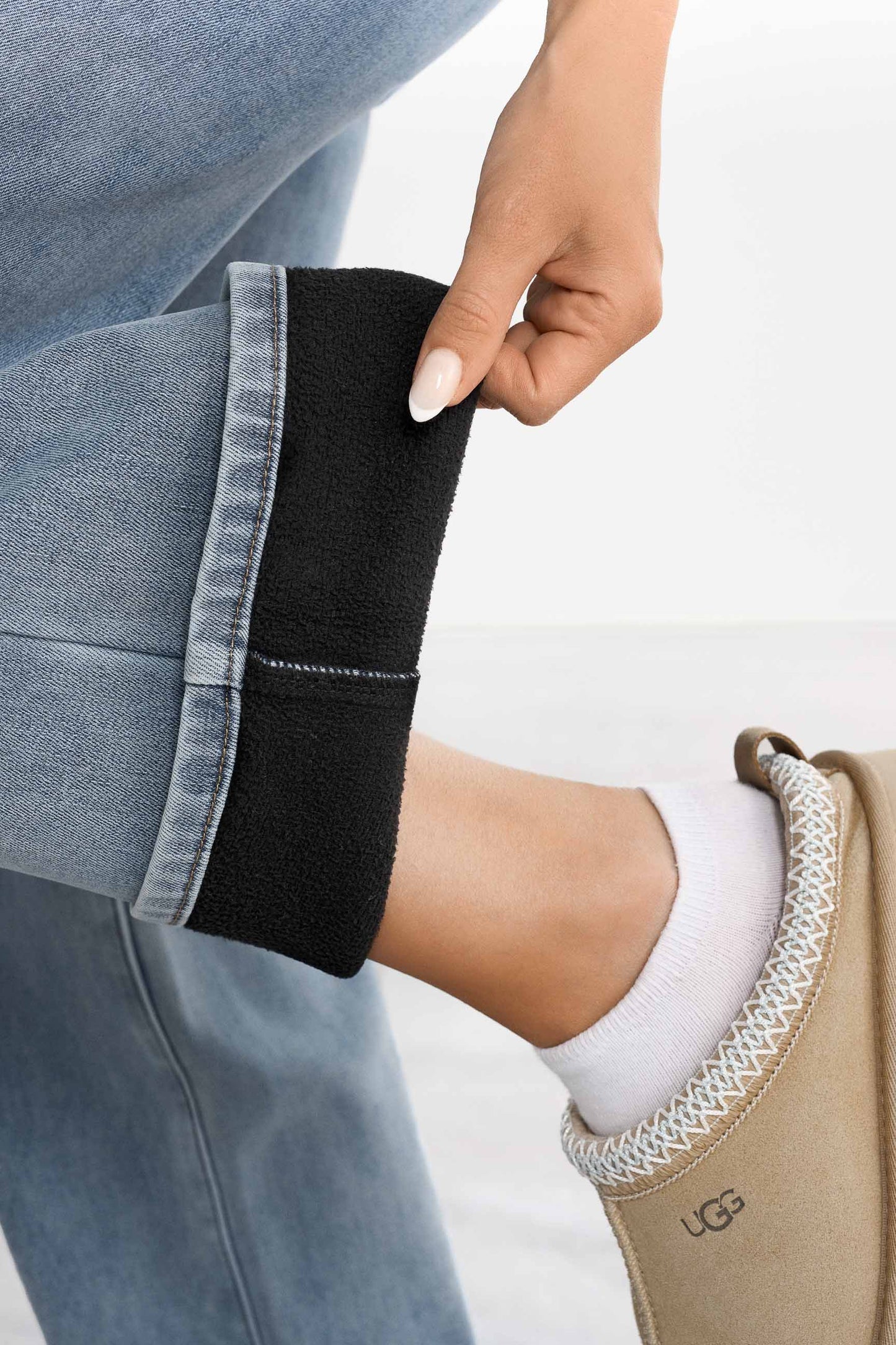 Värmande pösiga jeans