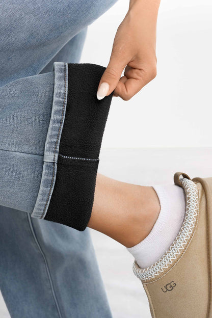 Värmande pösiga jeans